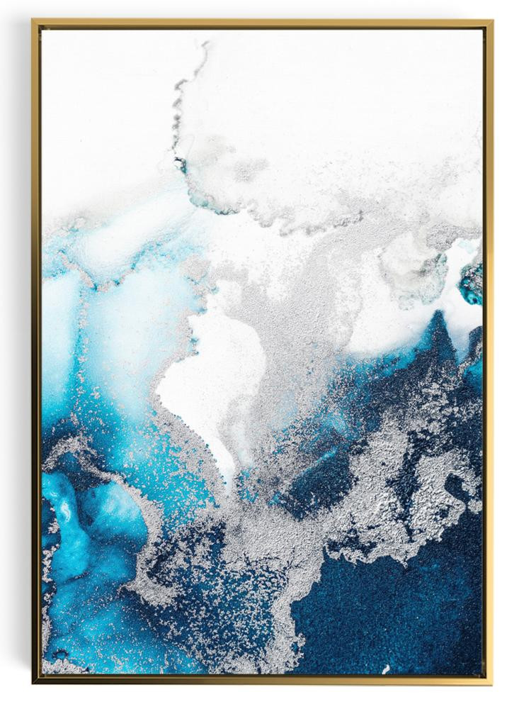 لوحة كانفاس على إطار خشبي بتصميم فن تجريدي